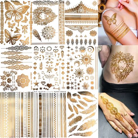 flash tattoo gold|metallic flash tattoos.